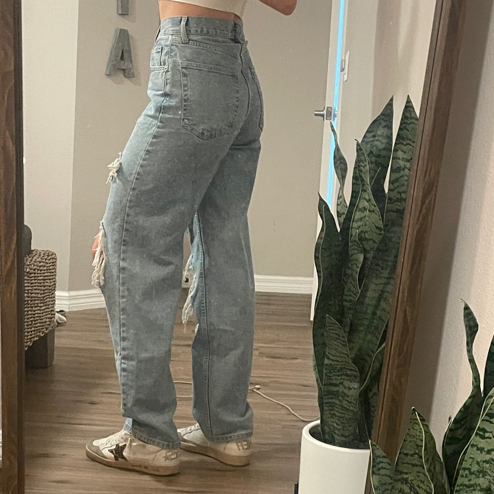 BDG high rise baggy distressed jeans